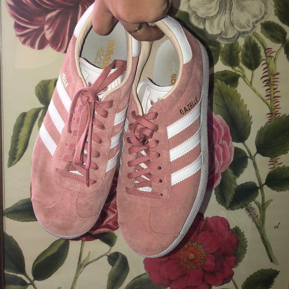 Light Pink Adidas Gazelle Shoes
